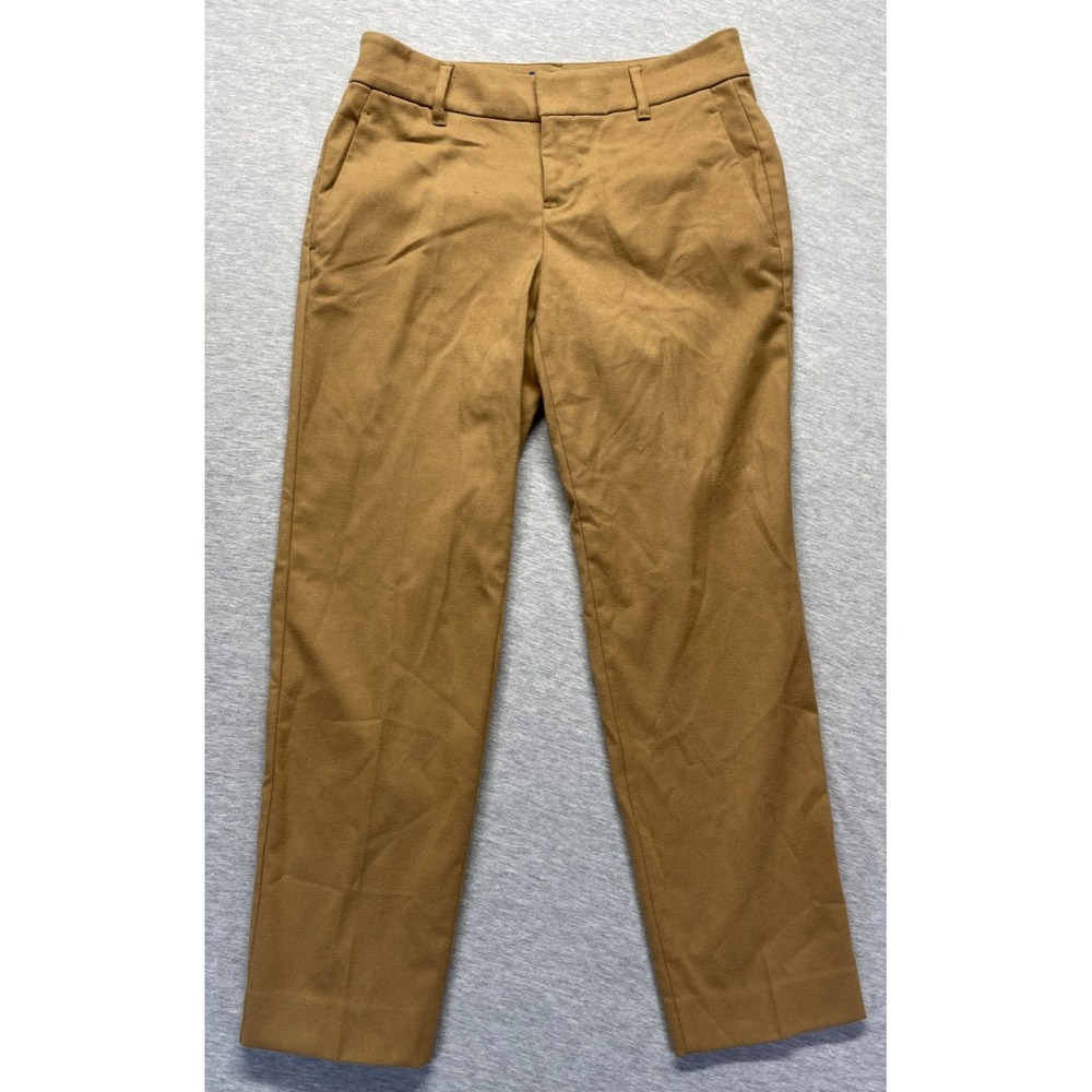 Old Navy Harper Dress Pants Womens 0 Brown Mid Rise Straight Leg Business Office